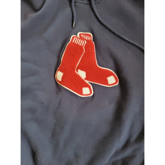 Majestic Boston Red Sox Hoodie Pullover Sweatshirt Blue MLB Embroidered Logo Med - Picture 6 of 13